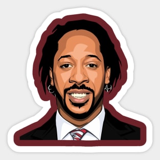 Katt Williams smile face illustration Sticker